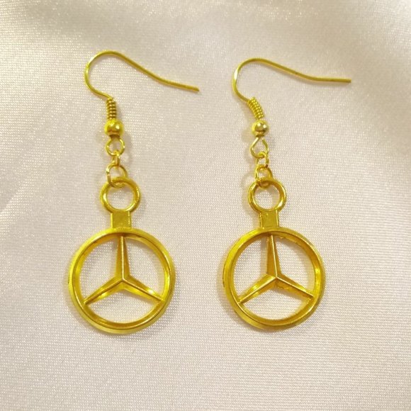 Mercedes Benz Logo Earrings - Picture 1 of 8